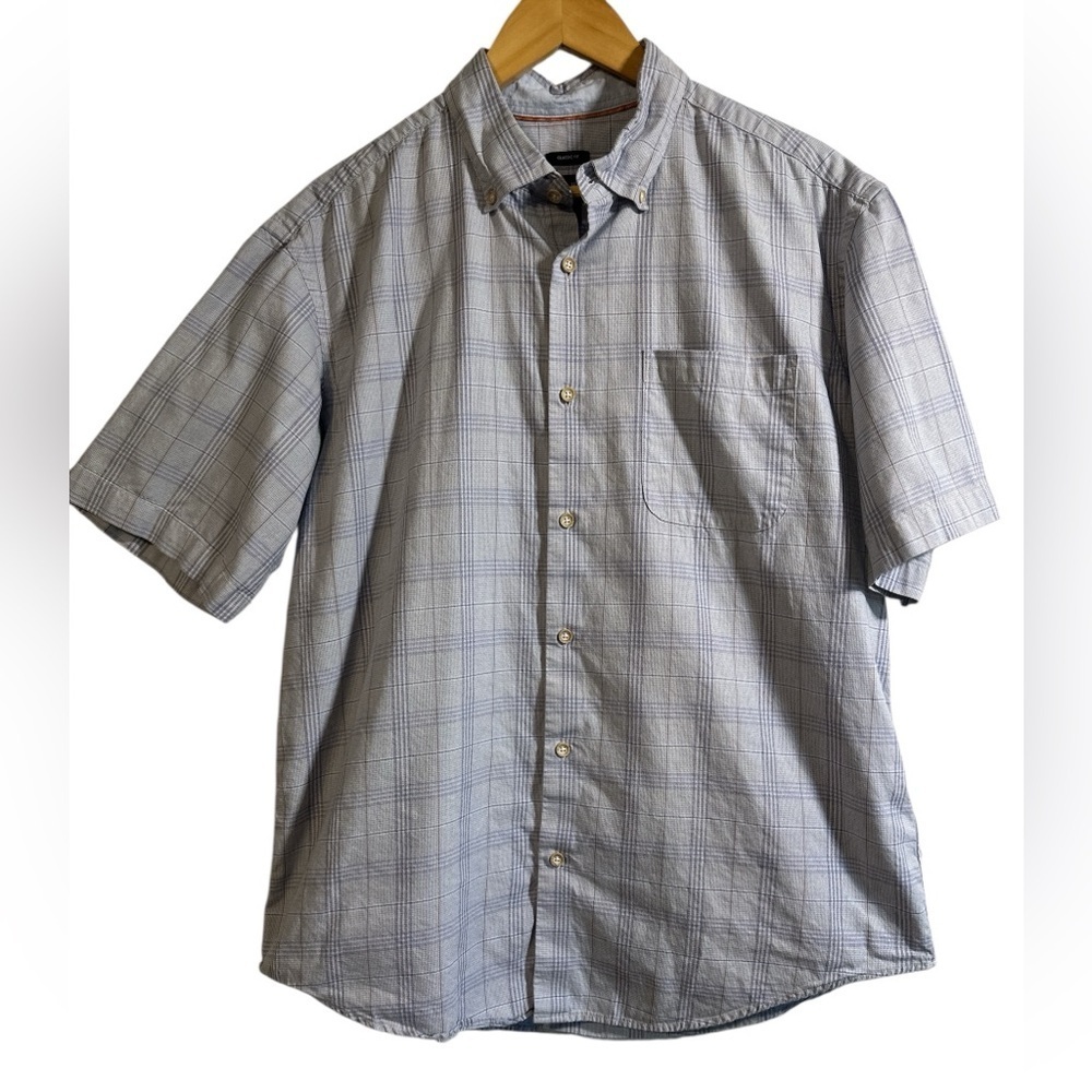 Pronto Uomo Casual Light Blue Checkered Shirt